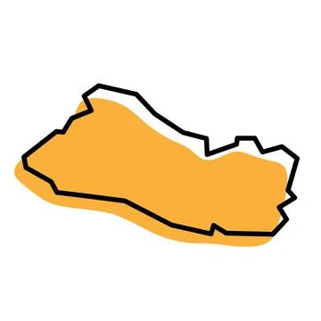 El Salvador simplified vector map Stock Illustration