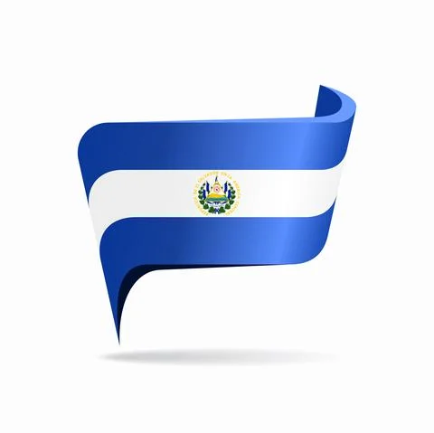 El Salvadoran flag map pointer layout. Vector illustration. Stock Illustration