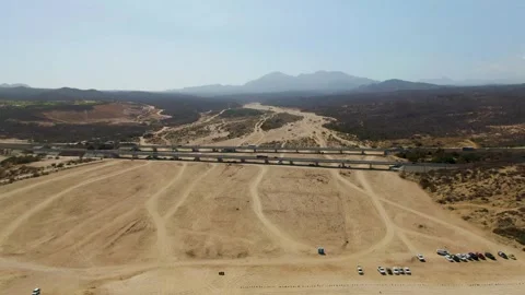 EL TULE BEACH LOS CABOS BCS MEXICO-2023: A Train On A Track In The Middle Of A Stock Footage 245857060