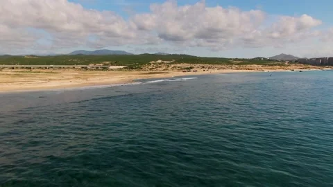 EL TULE LOS CABOS BCS MEXICO-2022: A Large Body Of Water Next To A Sandy Beach Stock Footage 237641699