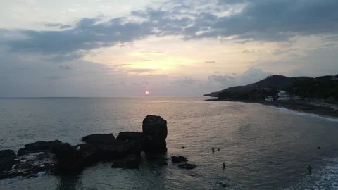 El Tunco sunset Stock Footage 302947853