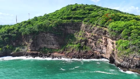 El Zonte Coastline 6K Drone Footage Видео 340567778