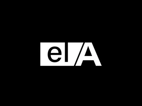 ELA Logo and Graphics design vector art, Icons isolated on black background Illustrazione stock
