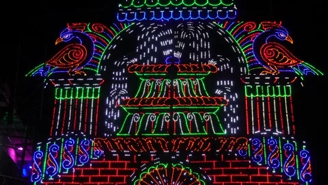 Elaborate LED Light Display Stock-Footage 326327047