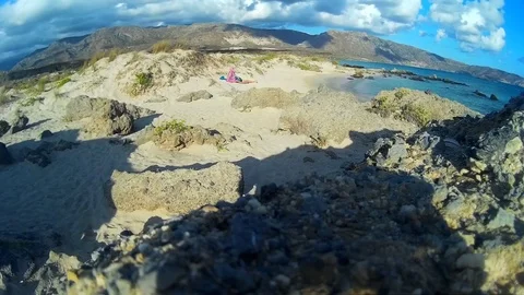 Elafonissi Beach Stock Footage 76583694