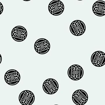 Elastane fabric cloth glyph seamless pattern Stock Illustration
