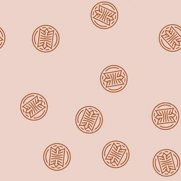 Elastane fabric cloth line seamless pattern Stock Illustration