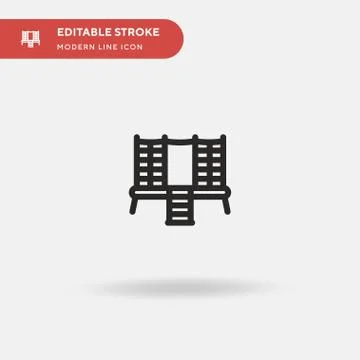 Elastic Bed Simple vector icon. Illustration symbol design template for web m 스톡 일러스트