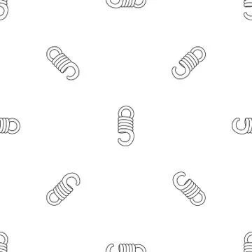 Elastic coil pattern seamless vector Illustrazione stock