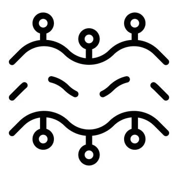 Elastic fabric icon showing stretch material with high elasticity Stock Illustration