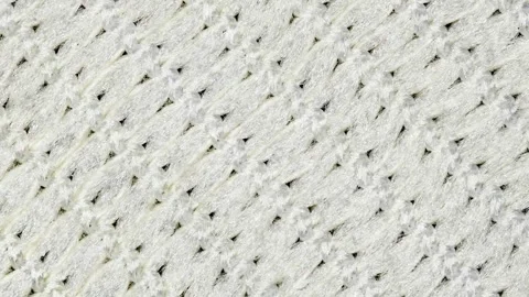 Elastic fabric structure white rotating, turning, close-up 스톡 동영상 240651471