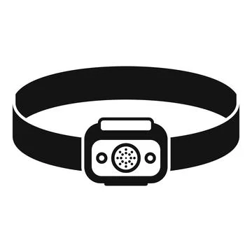 Elastic headlamp flashlight for working in the dark Stock Illustration