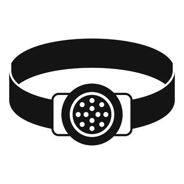 Elastic headlamp for working in the dark icon simple style Illustrazione stock