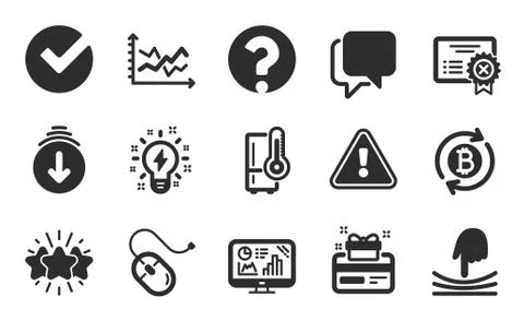 Elastic, Inspiration and Computer mouse icons set. Refresh bitcoin, Talk bubble 스톡 일러스트