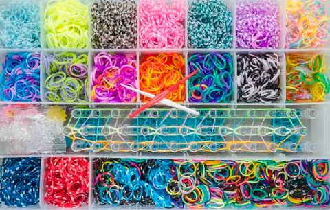 Elastic loom bands Stock Photos