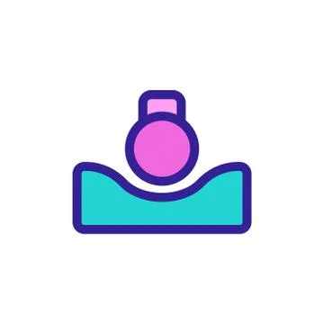 Elastic material icon vector. Isolated contour symbol illustration 스톡 일러스트