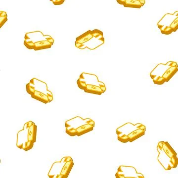 Elastic pocket isometric icon seamless pattern Stockillustratie