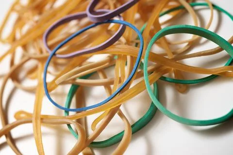 Elastic rubber bands Stock Photos