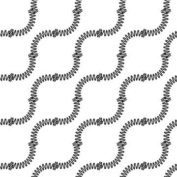 Elastic spring pattern seamless vector Stock Illustration