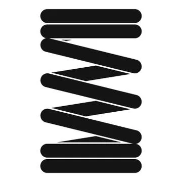 Elastic spring wire icon, simple style Illustrazione stock