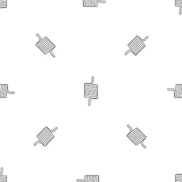 Elastic spring wire pattern seamless Stock Illustration
