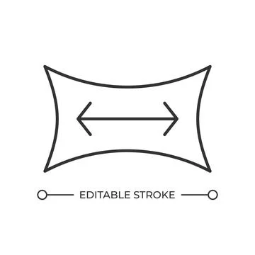 Elastic structural material flexibility line icon Illustrazione stock