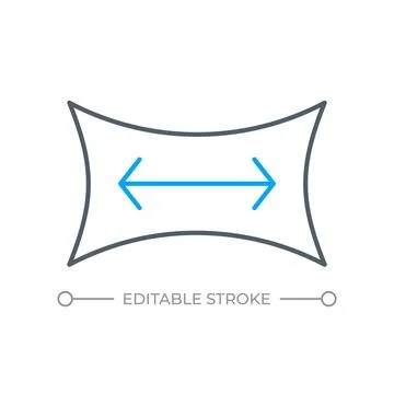 Elastic structural material flexibility two color line icon Stock Illustration