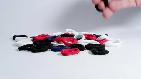 Elasticity hair ties Stock Footage 231013393