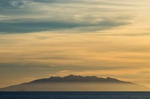 Elba island on sunset Foto stock