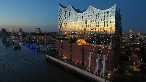 Elbe Philharmonic Hall Stock Footage 130053594