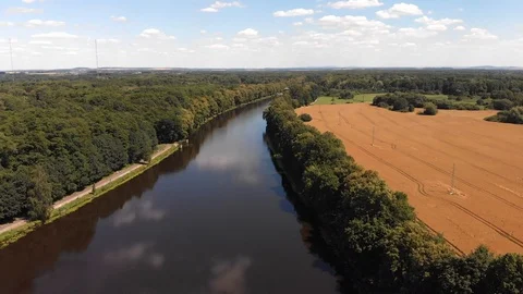 Elbe River Stock Footage 92155350
