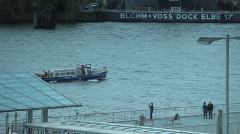 Elbe River in Hamburg Stock Footage 27353969