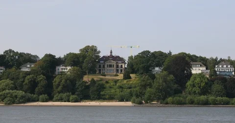 Elbe river panorama Video stock 96640941