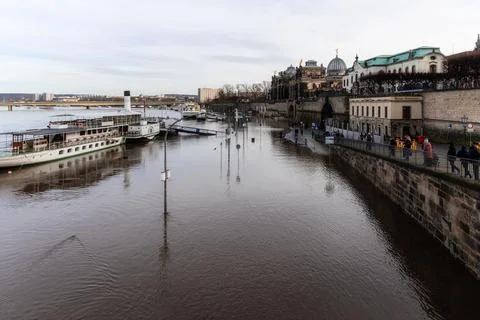 The Elbe River spill. Stock Photos