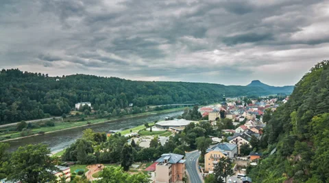 Elbe River Time Lapse Stock Footage 28504251