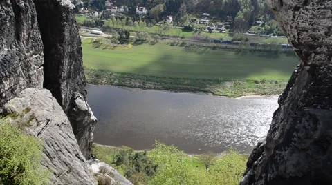 Elbe river valley Stock Footage 39988041