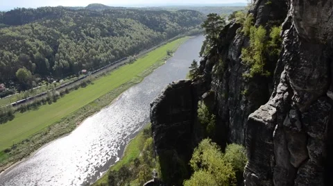 Elbe river valley Stock Footage 39988158