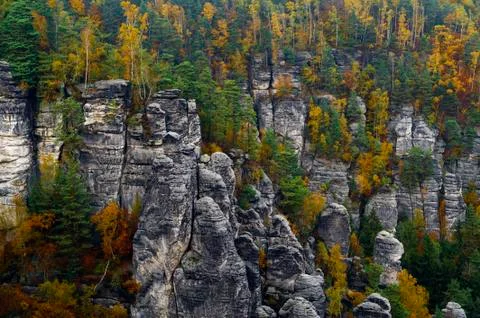 Elbe Sandstone Mountains Stock Photos