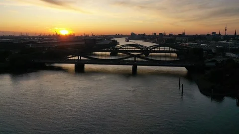 Elbe_Bridges Stock Footage 116495923