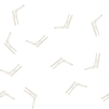 Elbow bone glyph seamless pattern Illustrazione stock