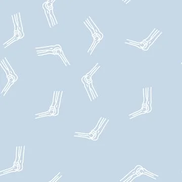 Elbow bone line seamless pattern Illustrazione stock