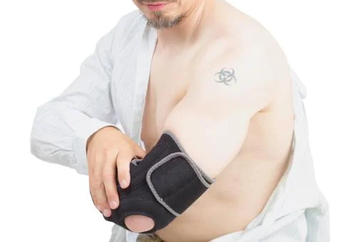 Elbow brace. Stock Photos