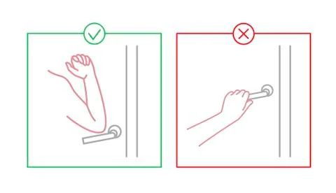 Elbow bump image Stock Illustration