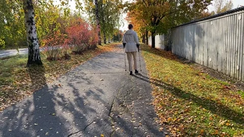 Elbow crutches Stock Footage 162170913