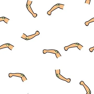 Elbow dry skin vector seamless pattern Illustrazione stock