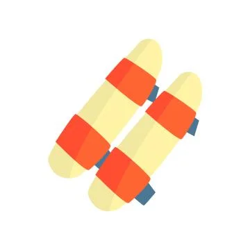 Elbow guard protector, martial arts gear. Colorful cartoon vector Illustration Ilustración de archivo