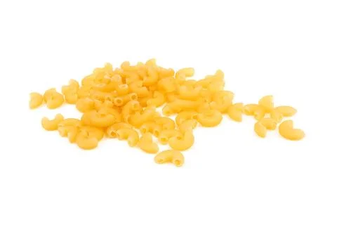 Elbow macaroni isolated Stock Photos