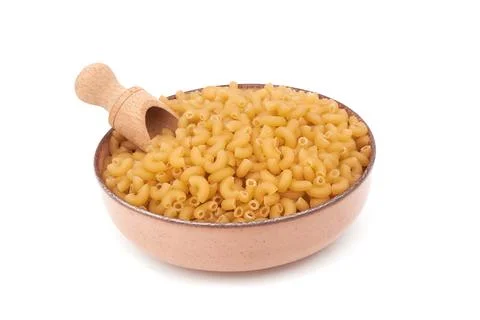 Elbow macaroni isolated Stock Photos