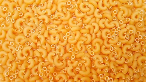 Elbow Macaroni Pasta Rotating Background, Uncooked Elbow Macaroni Pasta Stock-Footage 333667499