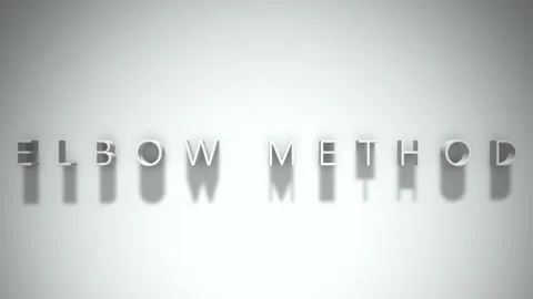 Elbow method 3D title animation white text on a white background Stock Footage 299378645